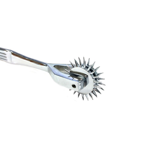 Rouge - Roue à deux broches simples en acier inoxydable