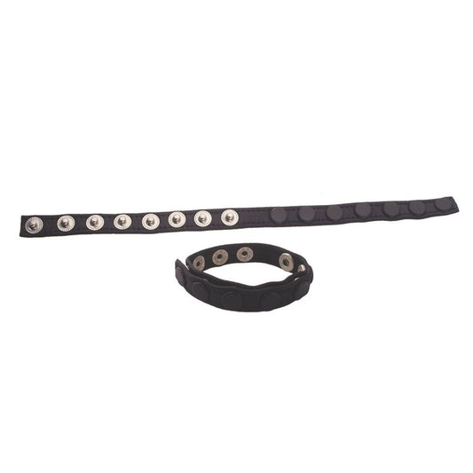 Rouge - Bretelles à pression multiple simples - Noir