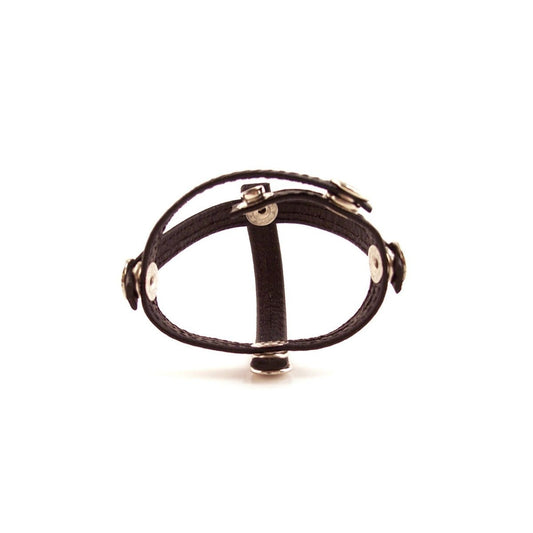 Rouge - Sangle de séparation en trois parties pour pénis - Noir