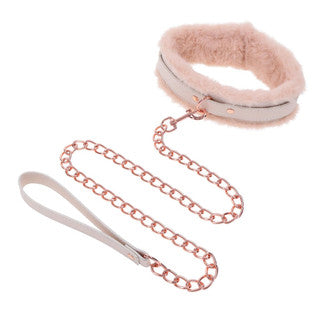 S&M - Peaches 'N Creame Fur Collar & Leash