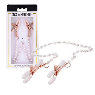 S&M - Peaches 'N Creame Pearl Nipple Clamps