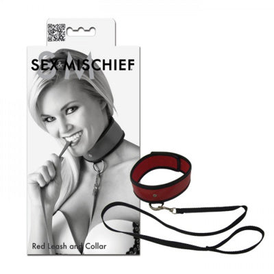 S&amp;M - Laisse et collier rouges
