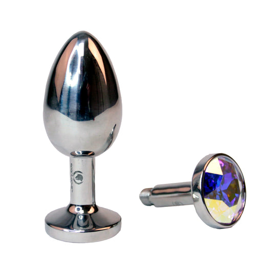 Spartacus - Bouchon en acier inoxydable avec embout Swarovski - M